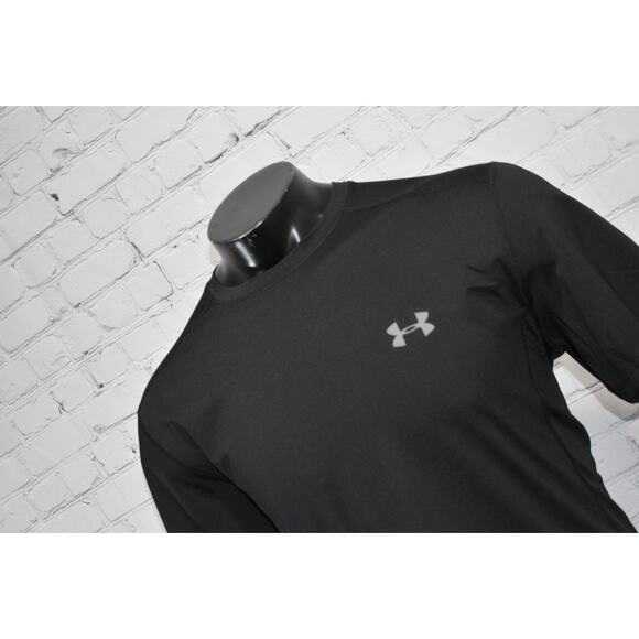 Under Armour Running Shirt Mens Size XL Fitted Performance Gym HeatGear Black - Picture 1 of 6